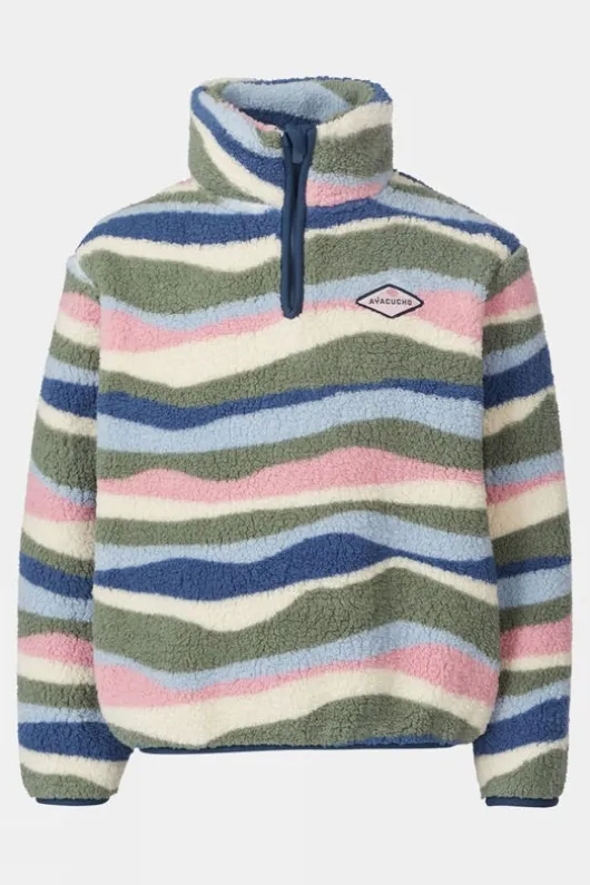 Ayacucho Kids Zilan Printed Wave Quarter Zip Fleece