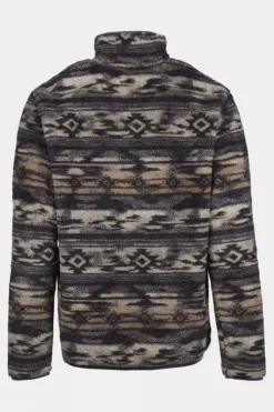 Ayacucho Mens Chalten Printed Snap Button Half Zip Fleece