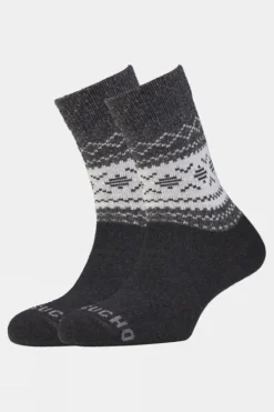Ayacucho Unisex Light Block Patterned Crew Wool Socks