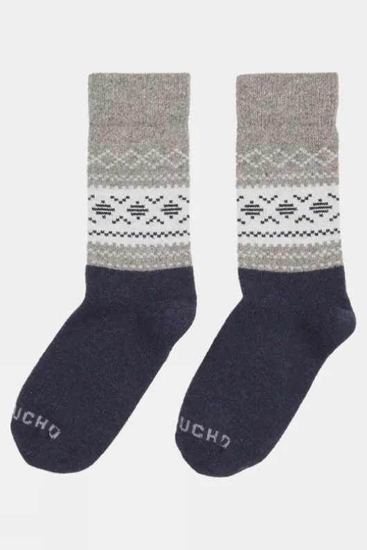 Ayacucho Unisex Light Block Patterned Crew Wool Socks