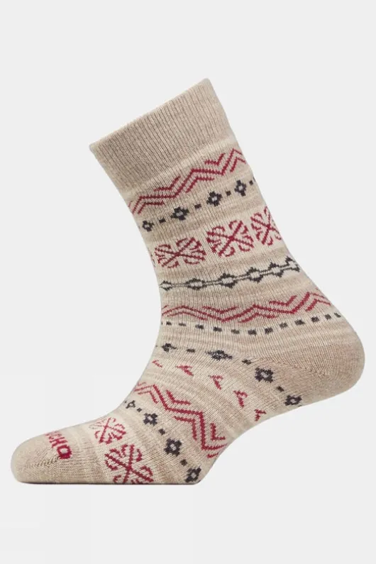 Ayacucho Unisex Light Fair Isle Crew Wool Socks