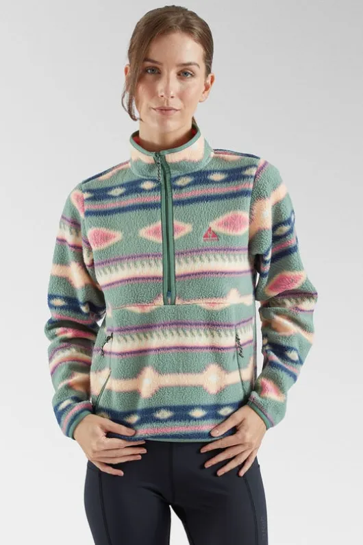 Ayacucho Womens Barrosa Printed Half Zip Fleece