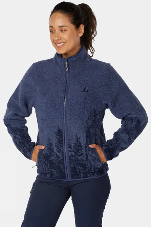 Ayacucho Womens Striding Landscape Full Zip Fleece
