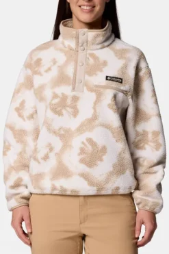 Columbia Womens Helvetia II Cropped Sherpa Half Snap Printed Fleece