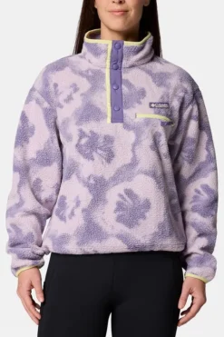 Columbia Womens Helvetia II Cropped Sherpa Half Snap Printed Fleece