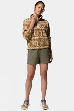 Columbia Womens Helvetia II Cropped Sherpa Half Snap Printed Fleece