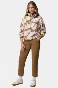 Columbia Womens Helvetia II Cropped Sherpa Half Snap Printed Fleece