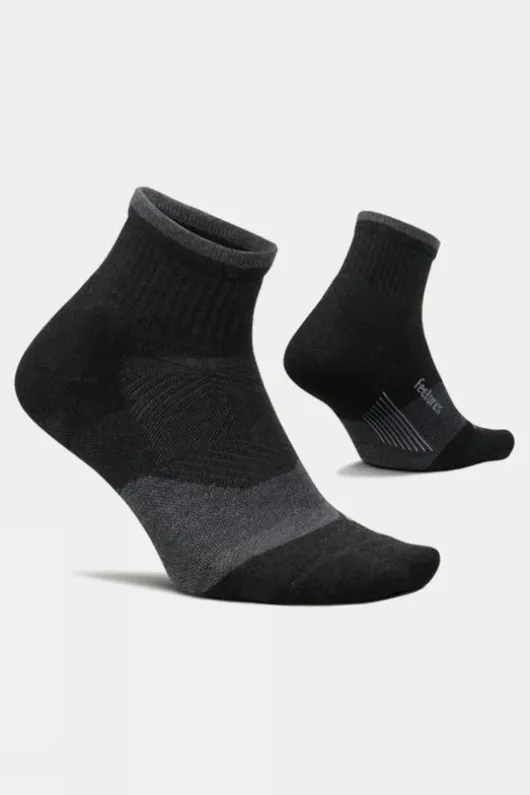 Feetures Unisex Trail Max Cushion Quarter Running Socks