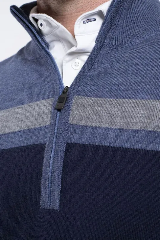 Kjus Mens Stripe Half Zip Jumper