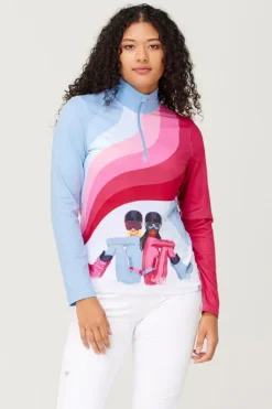 Krimson Klover Womens Ski Disco Base Layer Top