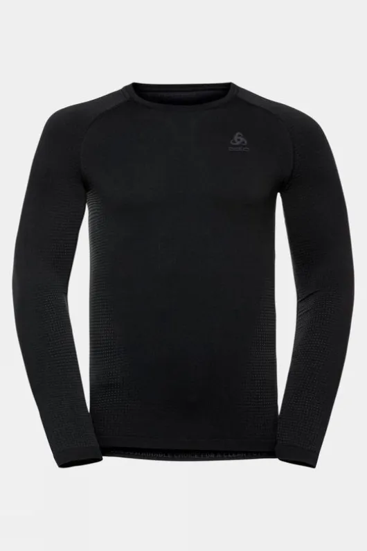 Odlo Mens Performance Warm Eco Long Sleeve Base Layer Top