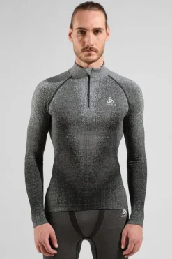 Odlo Mens The POW Blackcomb Half Zip Base Layer Top