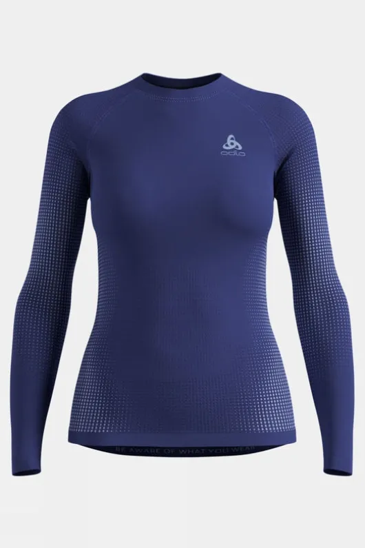 Odlo Womens Performance Warm Eco Long Sleeve Base Layer Top