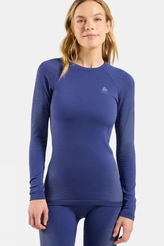 Odlo Womens Performance Warm Eco Long Sleeve Base Layer Top