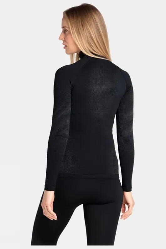 Odlo Womens Performance Warm Eco Half Zip Base Layer Top