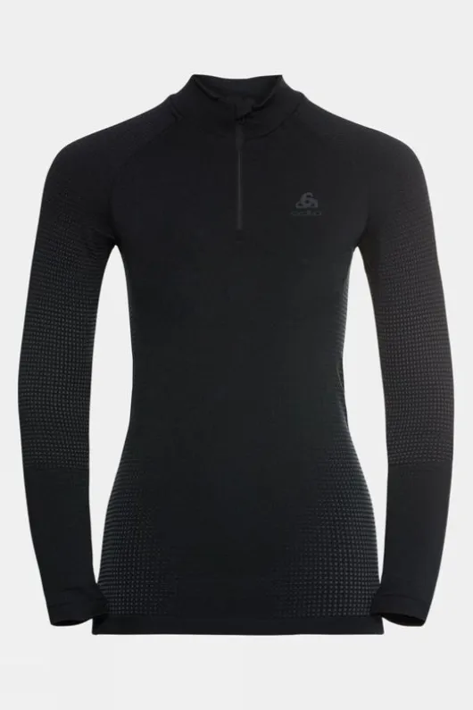 Odlo Womens Performance Warm Eco Half Zip Base Layer Top