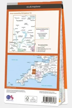 Ordnance Survey Active Explorer Map 112 Launceston and Holsworthy