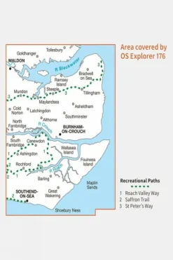 Ordnance Survey Active Explorer Map 176 Blackwater Estuary