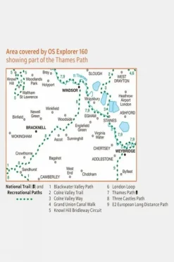Ordnance Survey Active Explorer Map 160 Windsor, Weybridge and Bracknell