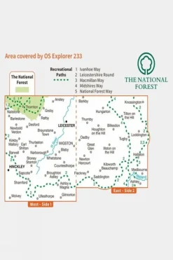 Ordnance Survey Explorer Map 233 Leicester and Hinckley