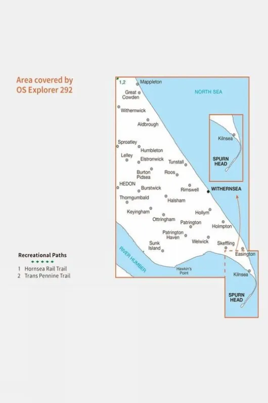 Ordnance Survey Explorer Map 292 Withernsea and Spurn Head