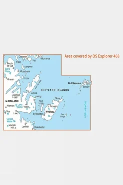 Ordnance Survey Explorer Map 468 Shetland - Mainland North East
