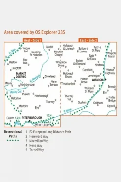 Ordnance Survey Explorer Map 235 Wisbech and Peterborough North