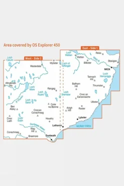Ordnance Survey Explorer Map 450 Wick and The Flow Country