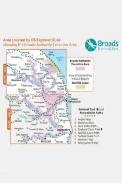 Ordnance Survey Explorer Map OL40 The Broads