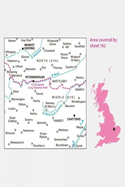 Ordnance Survey Landranger Map 142 Peterborough