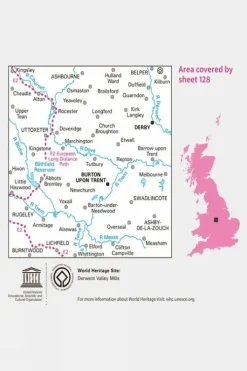 Ordnance Survey Landranger Map 128 Derby and Burton upon Trent