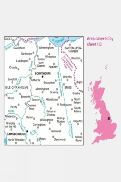 Ordnance Survey Landranger Map 112 Scunthorpe and Gainsborough