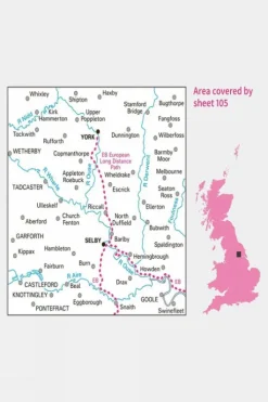 Ordnance Survey Landranger Map 105 York and Selby