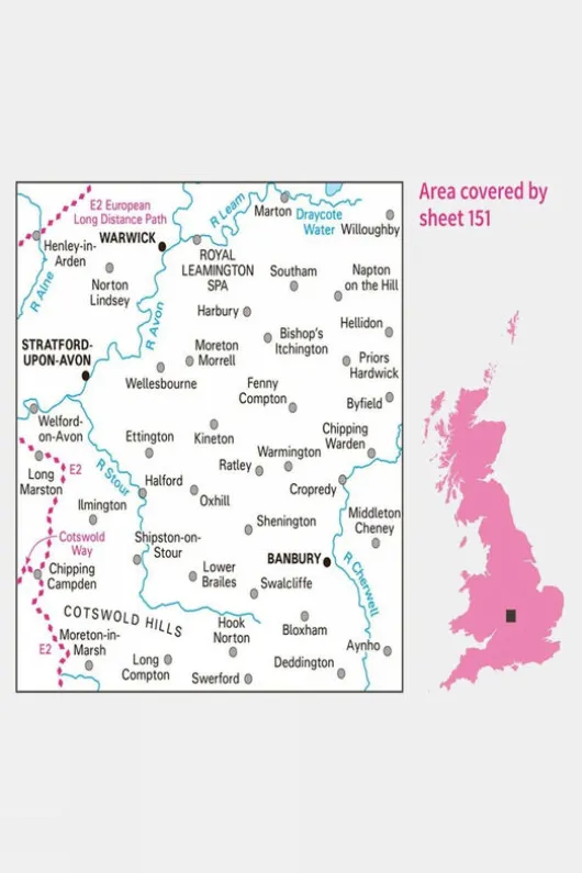 Ordnance Survey Landranger Map 151 Stratford-upon-Avon