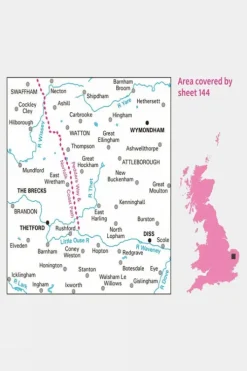 Ordnance Survey Landranger Map 144 Thetford and Diss