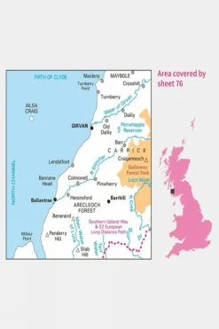 Ordnance Survey Landranger Map 76 Girvan