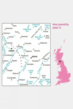 Ordnance Survey Landranger Map 72 Upper Clyde Valley