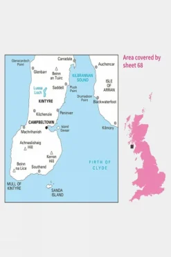 Ordnance Survey Landranger Map 68 South Kintyre and Campbeltown