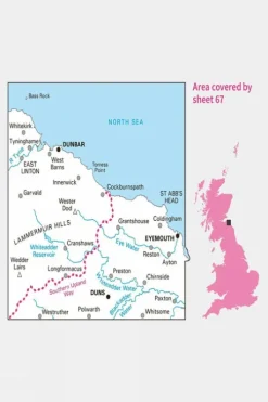 Ordnance Survey Landranger Map 67 Duns, Dunbar and Eyemouth