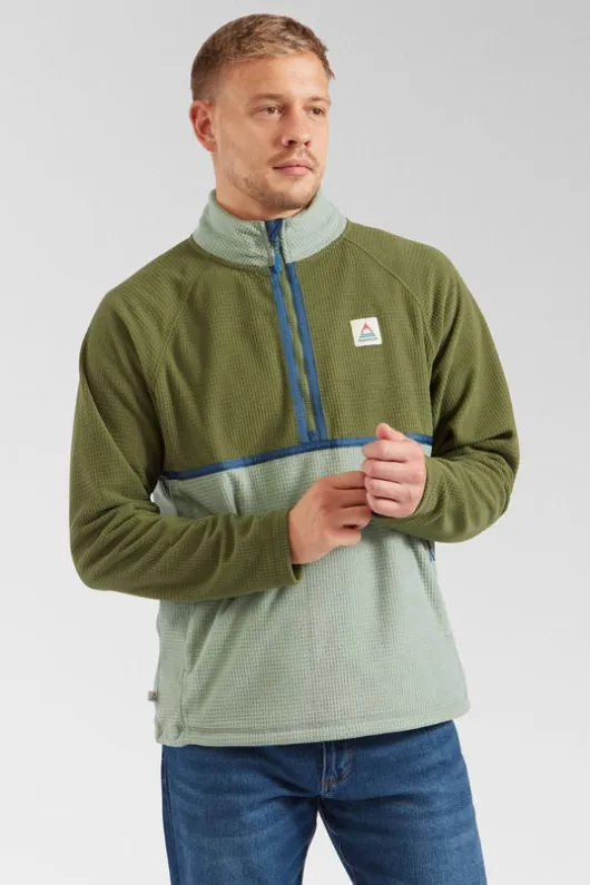 Passenger Mens Overlook Recycled Grid Polar Fleece