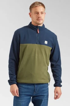 Passenger Mens Set Off Recycled Polar Quarter Zip Fleece