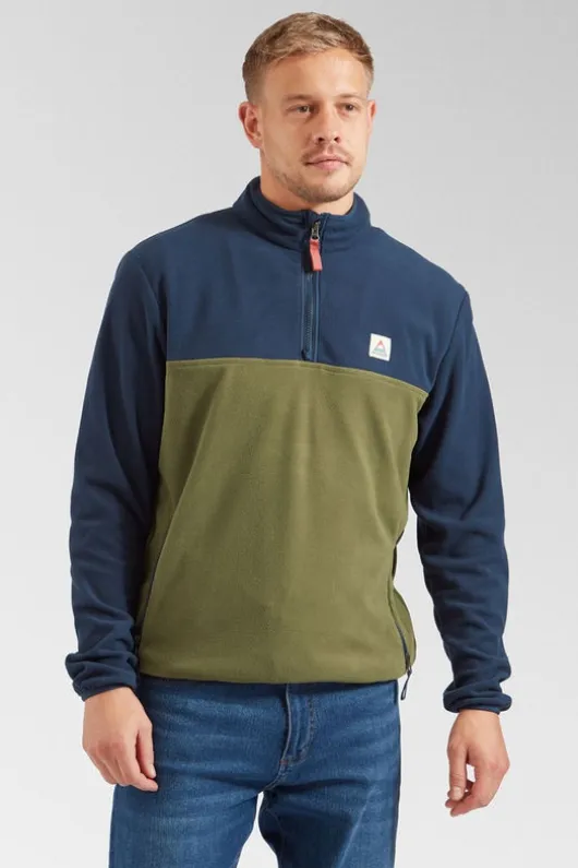 Passenger Mens Set Off Recycled Polar Quarter Zip Fleece