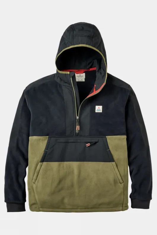 Passenger Mens Woodland Hooded Half Zip Polar Fleece