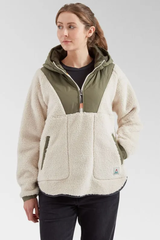 Passenger Womens Beaumont Recycled Sherpa Hooded Fleece