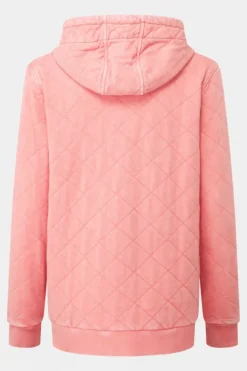 Passenger Womens Clementine Recycled Quilted Popper Up Hoodie