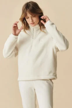 Poivre Blanc Womens Polartec Half Zip Fleece