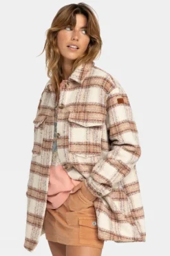 Roxy Womens Check The Swell IIII Shacket