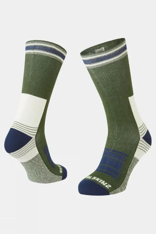Sealskinz Mens Norwich Waterproof Cold Weather Mid Length Socks