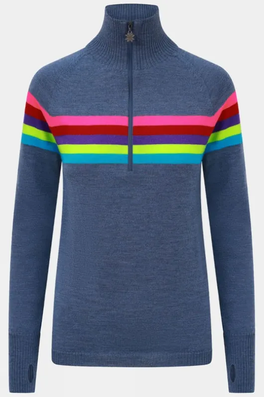 Snow Finel Womens Rainbow Merino Midlayer Top