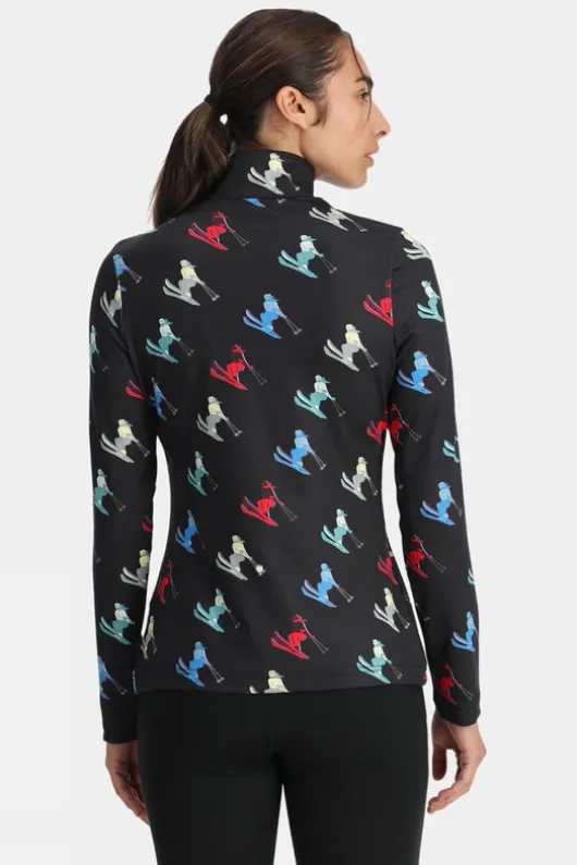 Spyder Womens Vivid Zip Neck Top